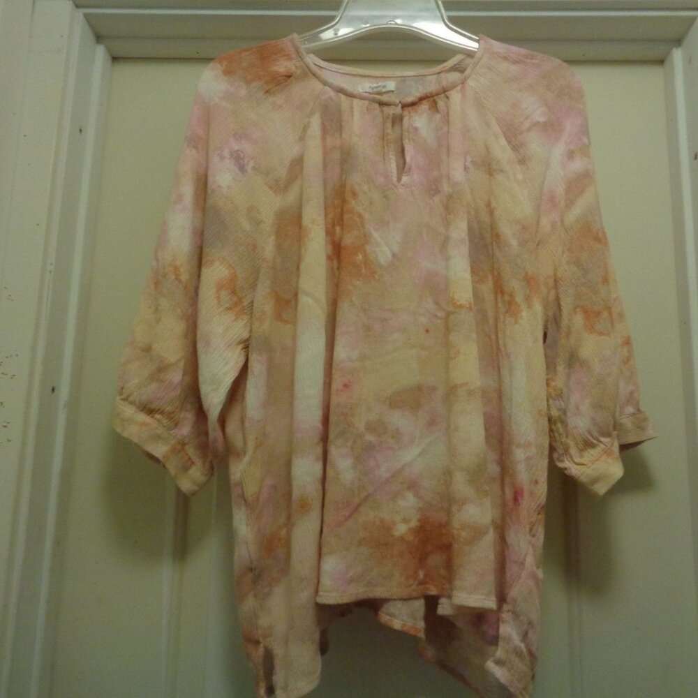 SWEET GIRL CLEAN GIRL PASTELS WASH ROMANTIC BLOUSE BY MAURICES 2 X